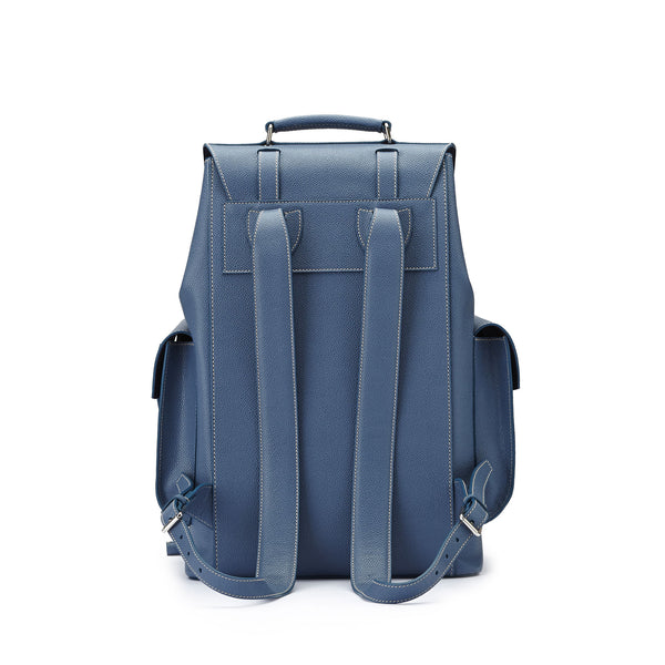 Blue Grain Calf Traveller Backpack