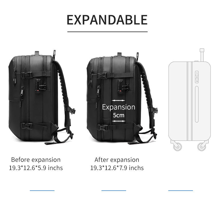 Waterproof Backpack Large Capacity Travel Backpack Laptop Backpack Business with USB Charging